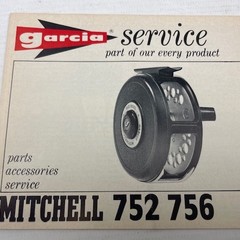 Garcia service boekje van Mitchell 752 756 fly reel |manual