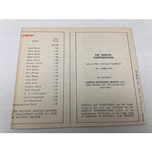 Garcia service boekje van Mitchell 752 756 vliegvisreel