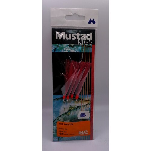 Mustad Red Flasher | 6/0 | 3st | rig hook