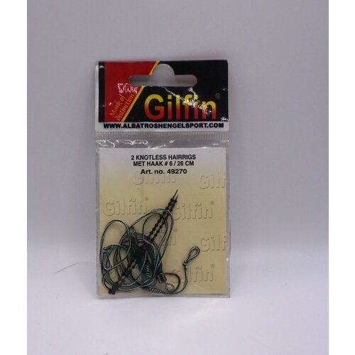 Albatros Gilfin Knotless hairrigs  with hook #6  | 2 st