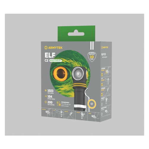 Armytek Armytek | Wizard ELF C2 Mirco USB | hoofdlamp |  zaklamp LED oplaadbaar | 1023 lumen