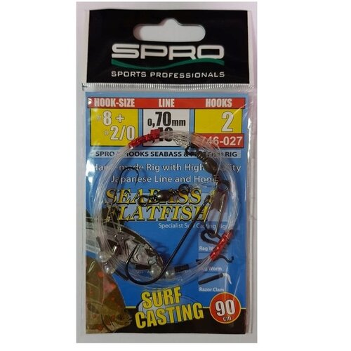 spro SPRO | 2 hooks | 110 cm  seabass & flatfish rig | 4746-016