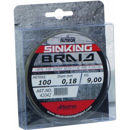 Albatros Almega |Sinking Braid | 100M |  gevlochten vislijn