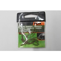 Fox adaptateur de tige camouflage vert/marron/withy/courbe s'adapte | 10 pièces