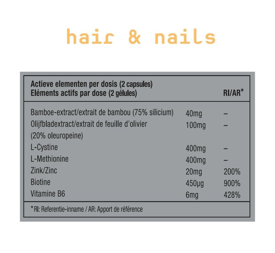 HAIR & NAILS 09 - VITAMINE - GOBELET 60 CAPSULES