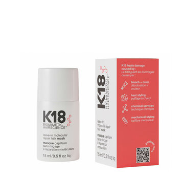 K18 HAIR K18 Leave-In Molecular Repair Hair Mask 15ml