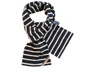 BretonStripe sjaal Navy-Sky Blue - DE winkel voor maritieme decoratie en vrijetijdskleding