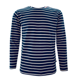 BretonStripe Shirt lange mouwen Navy-Naturel