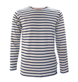 BretonStripe Shirt lange mouwen Naturel-Navy