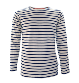 BretonStripe Shirt lange mouwen Naturel-Navy