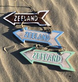 Bord pijl Zeeland naturel