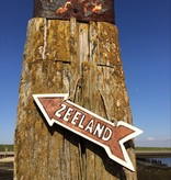 Bord pijl Zeeland naturel