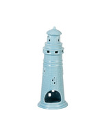 J-Line Waxinehouder vuurtoren blauw