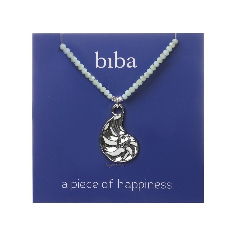 Biba Ketting schelp zilver mint