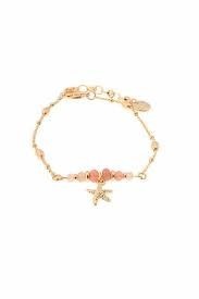 Biba Armband met zeester goud/brique