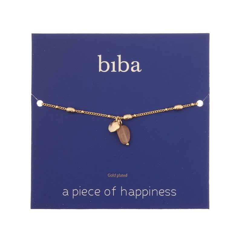 Biba Armband met schelp en natuursteen