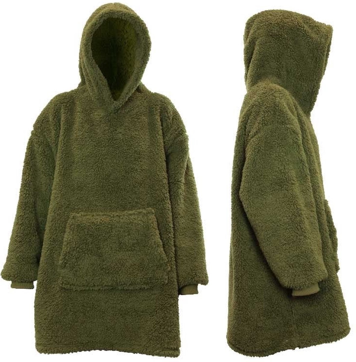 Oversized hoodie Teddy groen