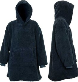 Oversized hoodie Teddy donker blauw