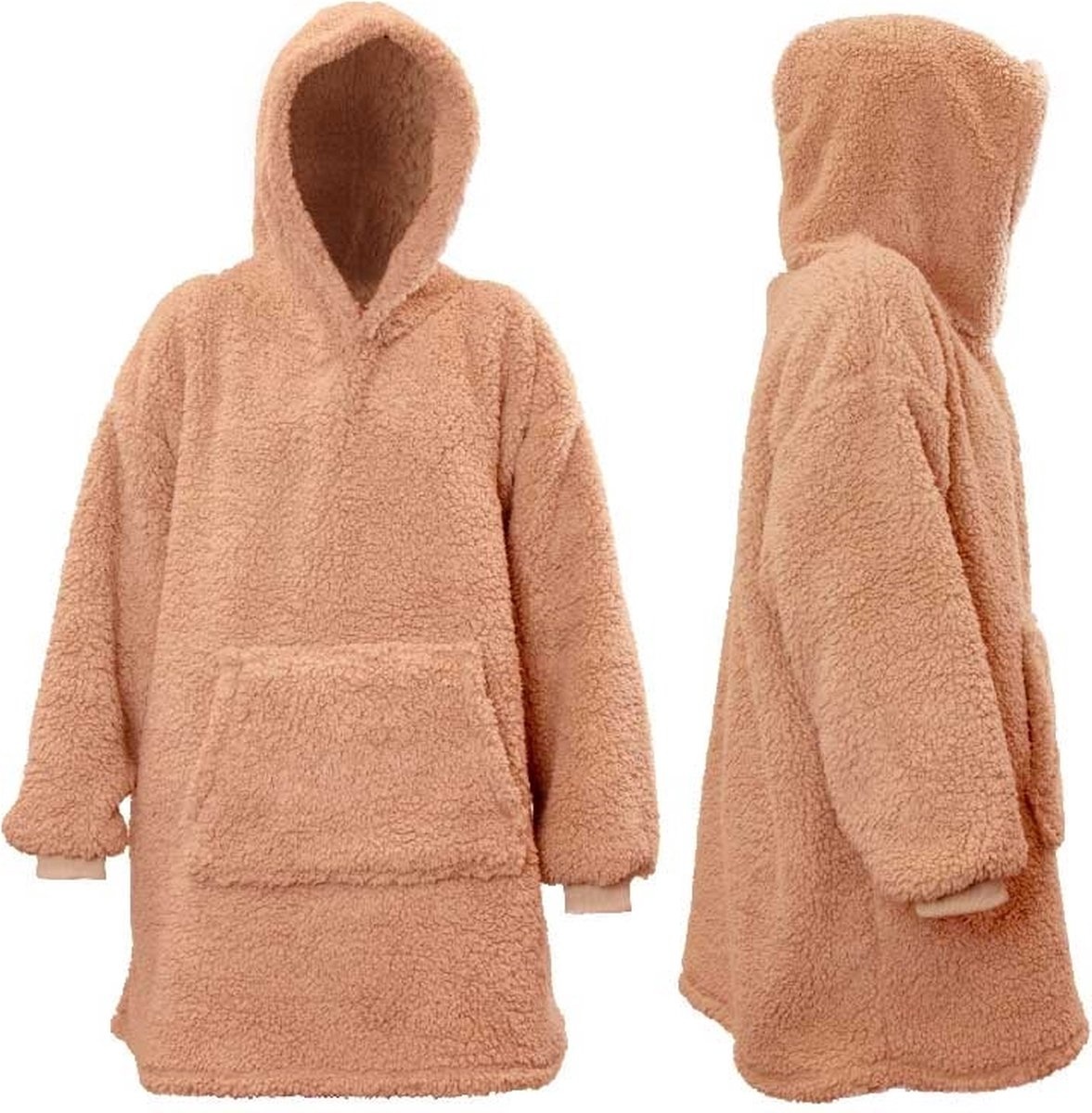 Oversized hoodie Teddy oudroze