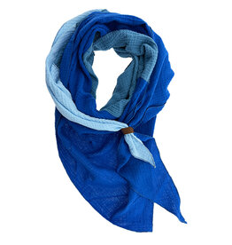 Lot83 Lot83 sjaal Yara Tricolore 12 Cobalt-blauw