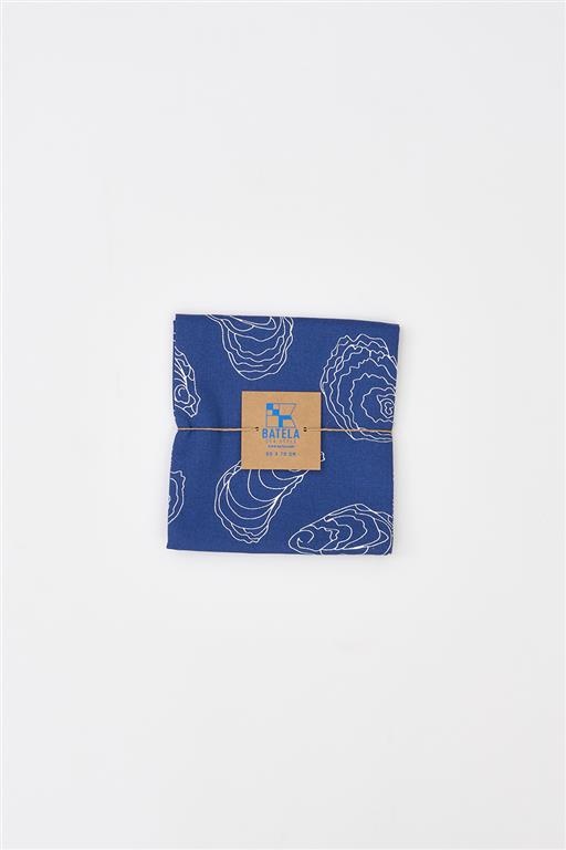Batela Theedoek oesters blauw