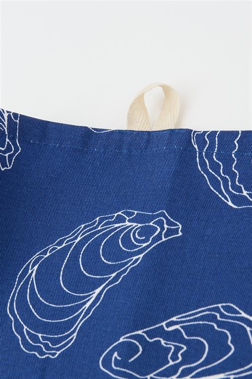 Batela Theedoek oesters blauw