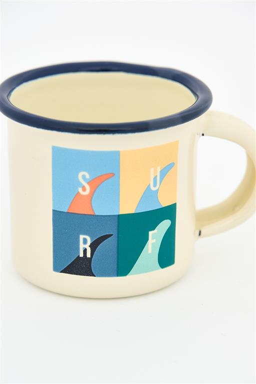 Batela Emaille mok surf ecru 5x5 cm