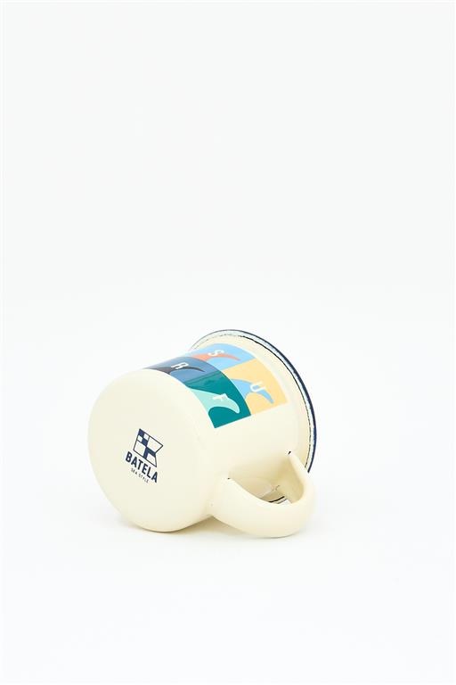 Batela Emaille mok surf ecru 5x5 cm