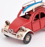 Batela Metalen auto met surfplank rood