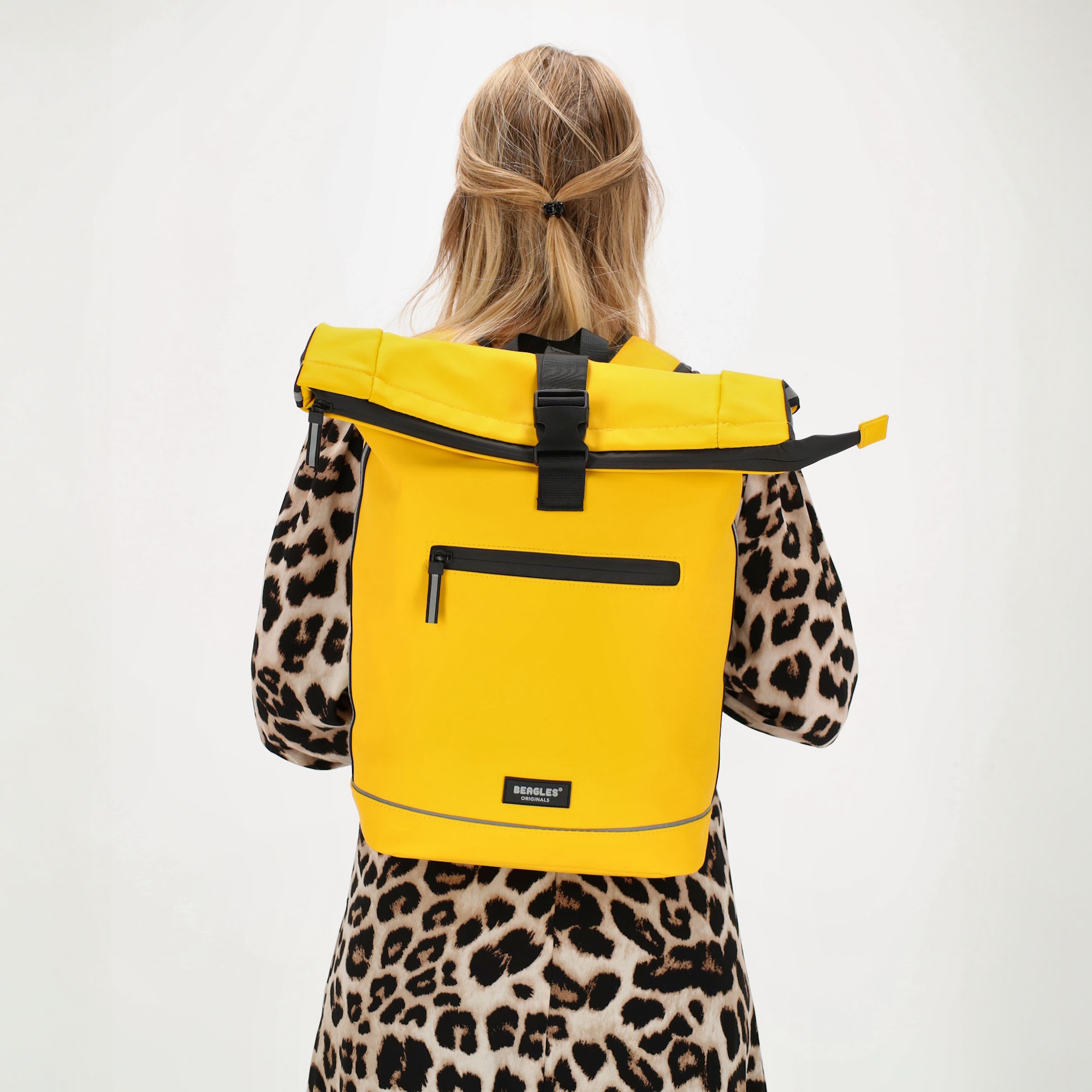 Beagles Originals Waterproof fietstas/rugzak geel
