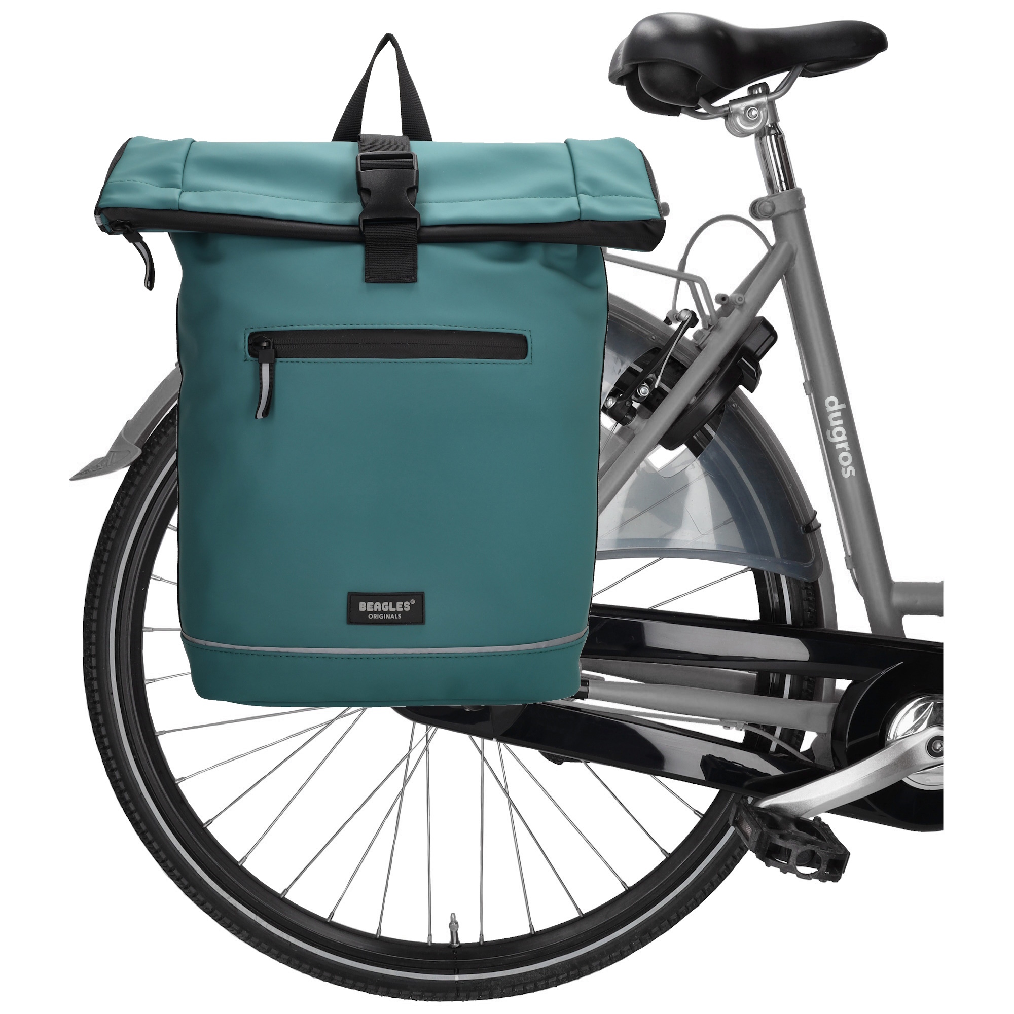 Beagles Originals Waterproof fietstas/rugzak petrol