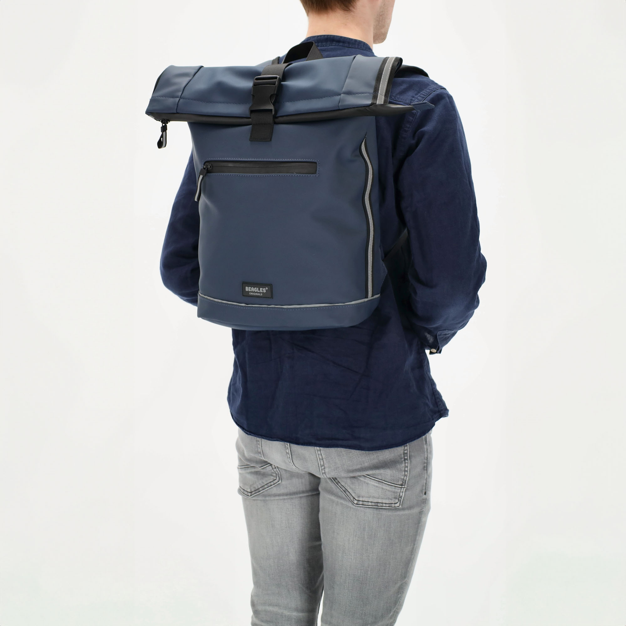 Beagles Originals Waterproof fietstas/rugzak navy