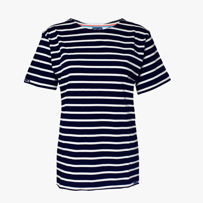 BretonStripe BretonStripe dames shirt korte mouw Navy-Natural