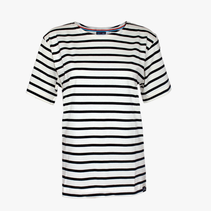 BretonStripe BretonStripe dames shirt korte mouw Natural - Navy