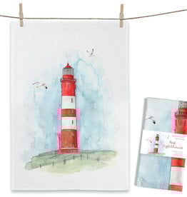 Maluu Theedoek vuurtoren rood