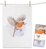 Maluu Theedoek vliegend roodborstje