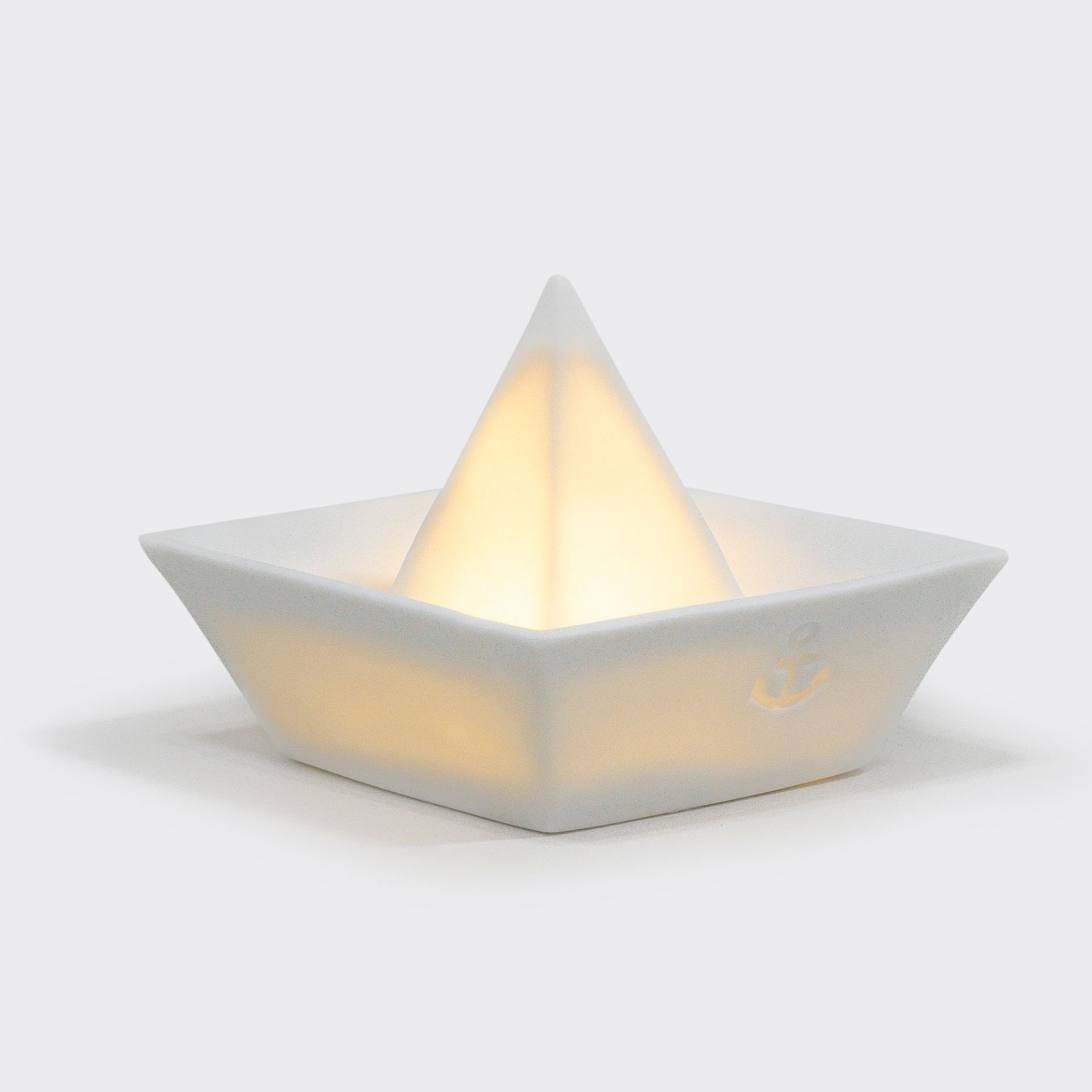 Räder Porseleinen scheepje met LED licht