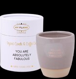 MyFlame Koffiemok met sojageurkaars 'Fabulous'