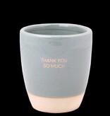 MyFlame Koffiemok met sojageurkaars 'Thank you'