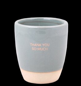 MyFlame Koffiemok met sojageurkaars 'Thank you'