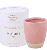 MyFlame Theemok met sojageurkaars 'With Love'