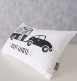 Boltze Home Kussen “Happy Camper” – auto met caravan print