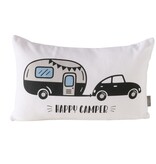 Boltze Home Kussen “Happy Camper” – auto met caravan print