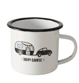 Boltze Home Emaille beker met auto en caravan – “Happy Camper”