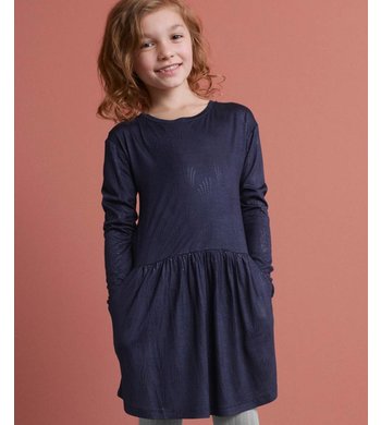 mt 104/110  dress teardrop print navy V