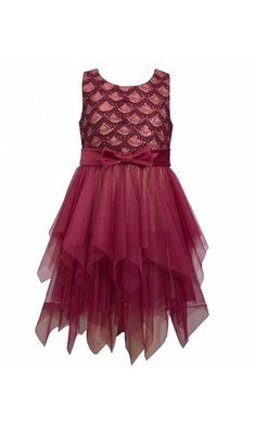 Bonnie Jean party dress burgundy