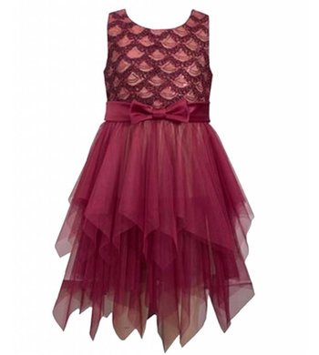 Bonnie Jean party dress burgundy
