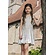 LoFff mt 104 Dress with bindings Off white - Bronze *stocksale*