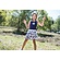 LoFff Ruffled skirt dress Dark Blue - White *stocksale**