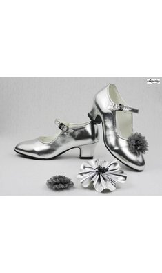 Amézing Shoes heels silver glossy V